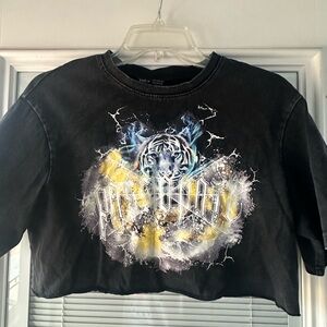 SHEIN Black and Yellow Graphic Tee